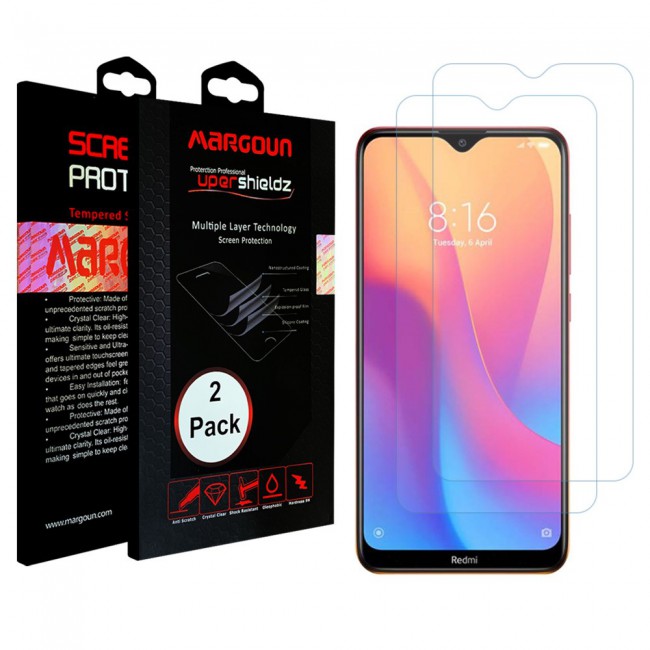 Xiaomi Redmi 8A Tempered Glass Super Shieldz 2 Pack Margoun - Clear
