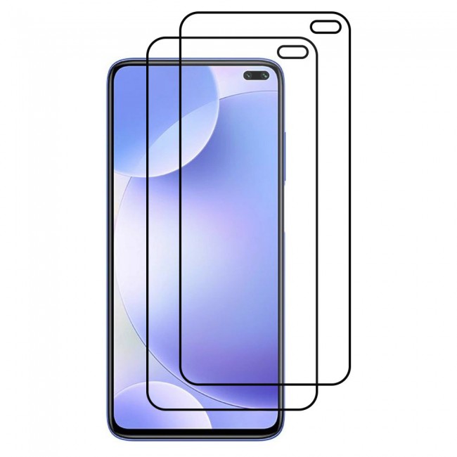 Xiaomi Redmi K30 5G Tempered Glass 3D 2 Pack Super Shieldz Margoun- Black Frame
