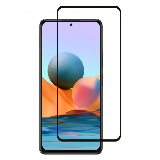Xiaomi Redmi Note 10 Tempered Glass 3D Screen Protector Ultimate Margoun - Black Frame