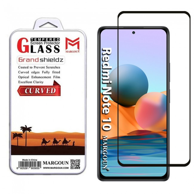 Xiaomi Redmi Note 10 Tempered Glass 3D Grand Shieldz Margoun - Black Frame