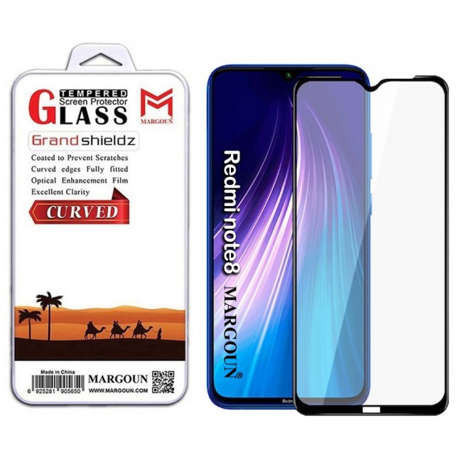 Xiaomi Redmi Note 8 Tempered Glass 3D Grand Shieldz Margoun - Side Black