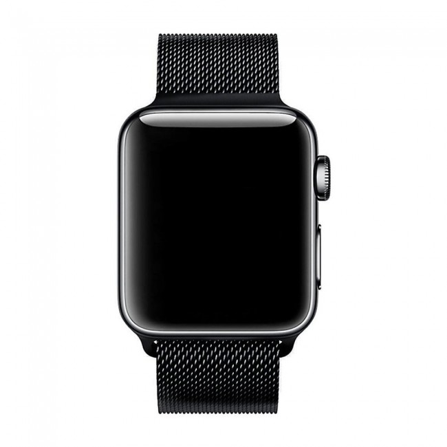 Apple Watch Band 42-44-45mm Milanese Loop Strap - 2-Pack Black Red 