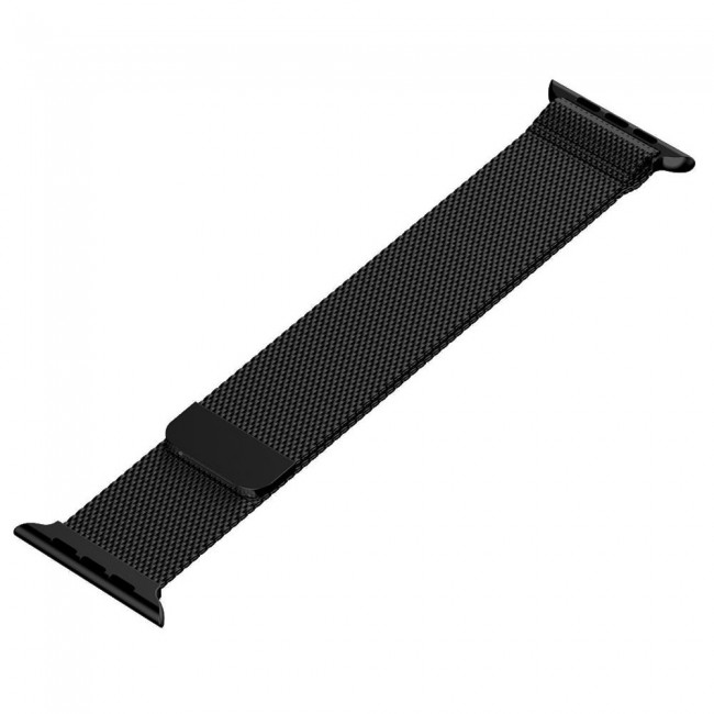 Apple Watch Band 42-44-45mm Milanese Loop Strap - 2-Pack Black Red 