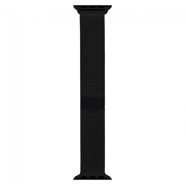 Apple Watch Band 42-44-45mm Milanese Loop Strap - 2-Pack Black Red 