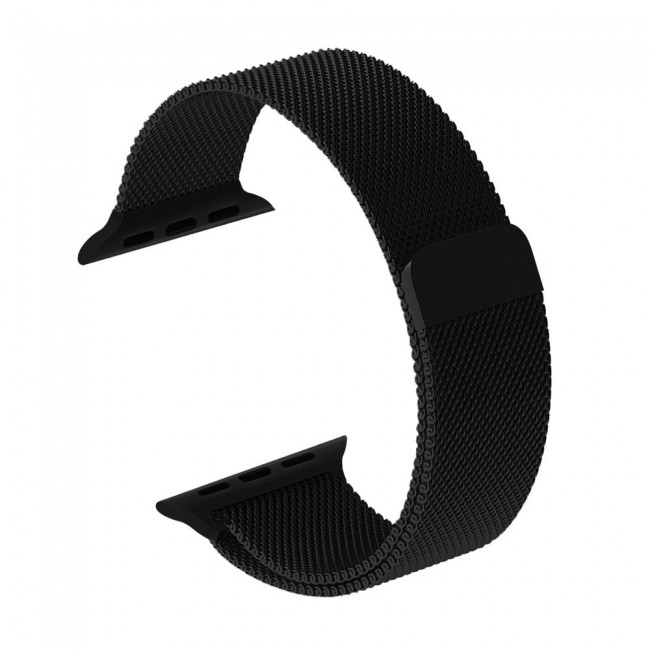 Apple Watch Band 42-44-45mm Milanese Loop Band - 2-Pack Black