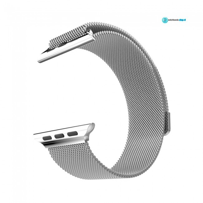 Apple Watch Band 42-44-45mm Milanese Loop Strap - 2-Pack Silver