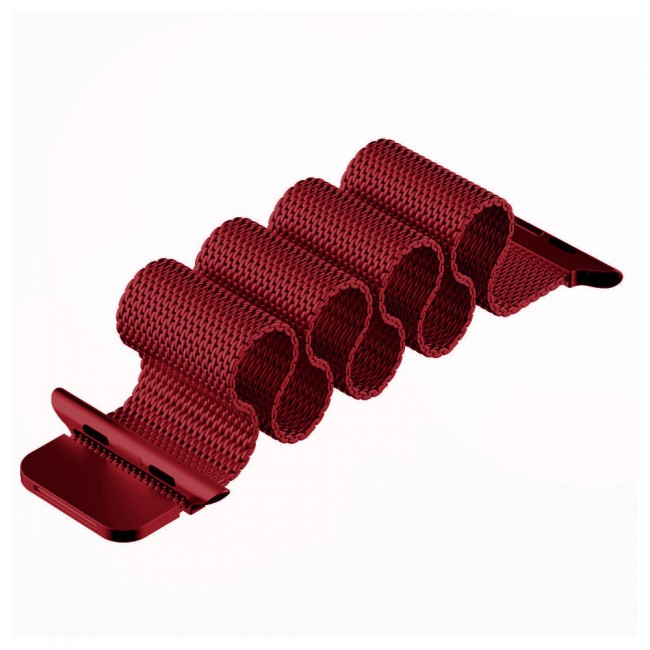 Apple Watch Band 42-44-45mm Milanese Loop Strap - 2-Pack Red Gold