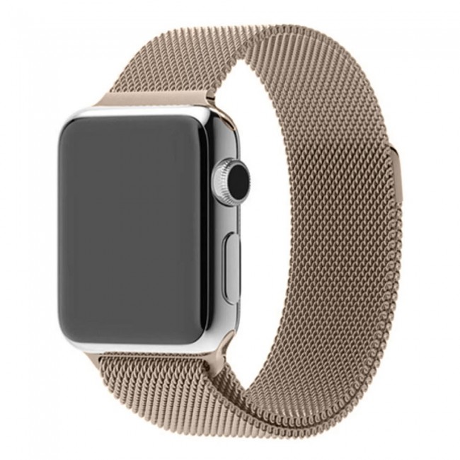 Apple Watch Band 42-44-45mm Milanese Loop Strap - 2-Pack Red Gold