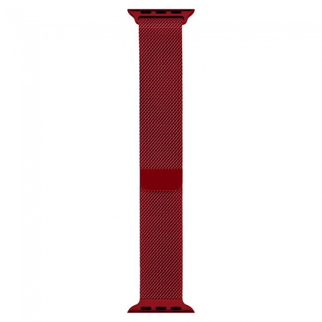 Apple Watch Band 42-44-45mm Milanese Loop Strap - 2-Pack - Rose Gold Red