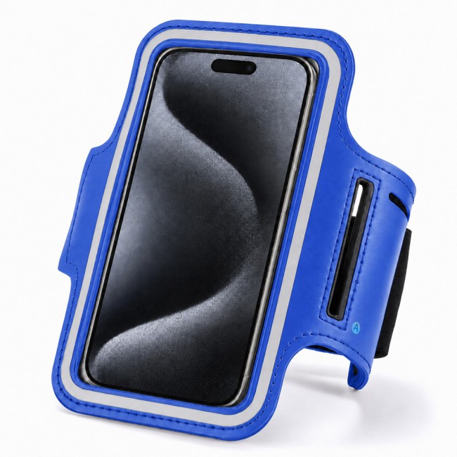 MARGOUN Ultra-Slim Sports Armband Compatible with iPhone 15 Pro  – Sweatproof Running Phone Holder, Exercise Case Pouch for Gym Training, Workouts and Outdoor Cycling - Blue