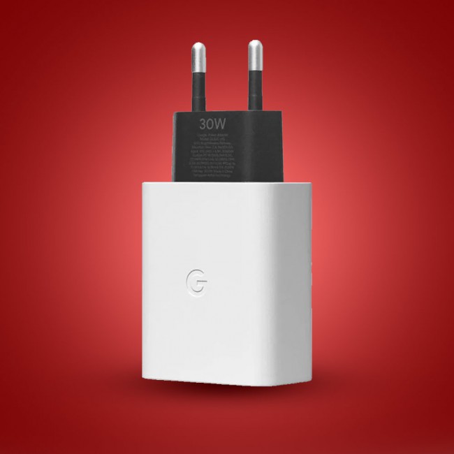 Google 30W USB C Fast Charger 2 Pins Charger/White