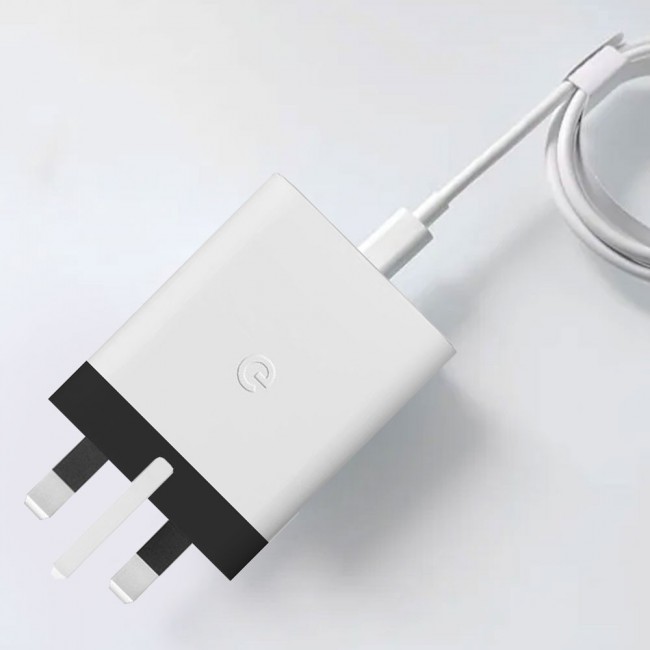 Google 30W USB C Fast Charger 3 Pins Charger/White