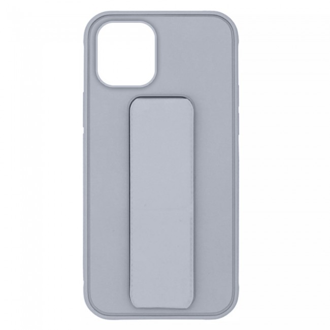iPhone 11 Pro Max Silicone Cover with 2 in 1 Finger Grip Phone Stand Proguard Case by Margoun - Black