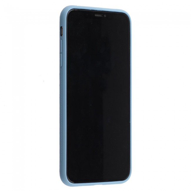 iPhone 12 Pro Max - New Margoun Silicone Cover with 2 in 1 Finger Grip and Phone Stand - Blue