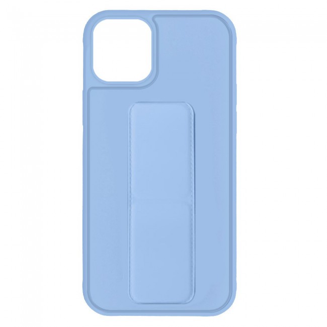 iPhone 12 Pro - New Margoun Silicone Cover with 2 in 1 Finger Grip and Phone Stand - Blue
