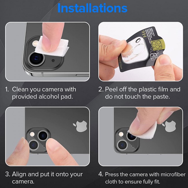 iPhone 13 Camera Lens Protector 3D Tempered Film by Margoun