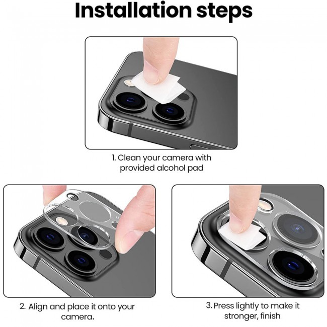 iPhone 13 Pro Camera Lens Protector 3D Tempered Film by Margoun