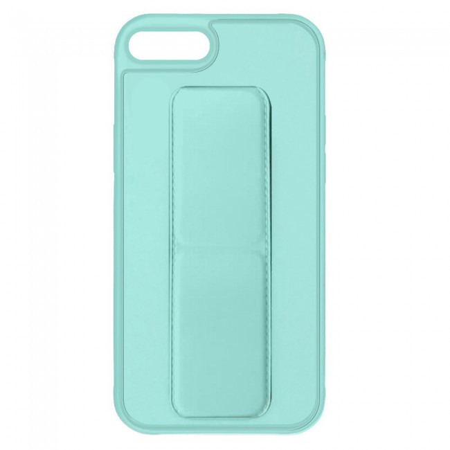 iPhone 7 Plus and 8 Plus New Margoun Silicone Cover with 2 in 1 Finger Grip and Phone Stand - Mint Green