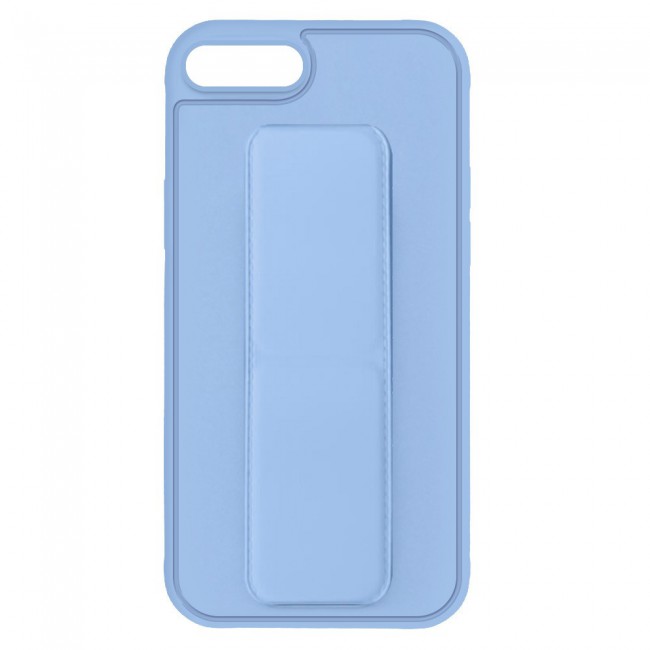 iPhone 7 Plus and 8 Plus New Margoun Silicone Cover with 2 in 1 Finger Grip and Phone Stand - Blue