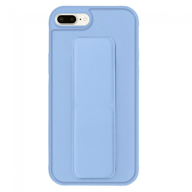 iPhone 7 Plus and 8 Plus New Margoun Silicone Cover with 2 in 1 Finger Grip and Phone Stand - Blue