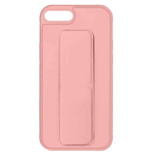 iPhone 7 Plus and 8 Plus New Margoun Silicone Cover with 2 in 1 Finger Grip and Phone Stand - Pink