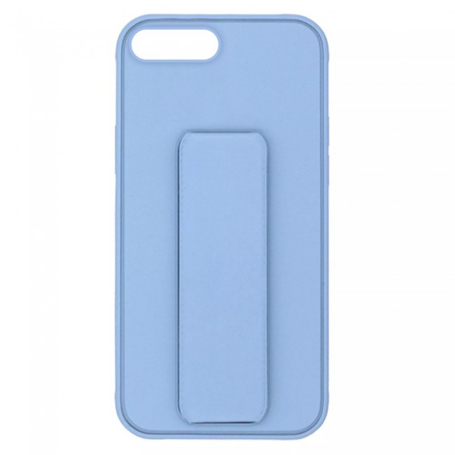 iPhone 7 Plus and iPhone 8 Plus Silicone Cover with 2 in 1 Finger Grip Phone Stand Proguard Case by Margoun - Blue