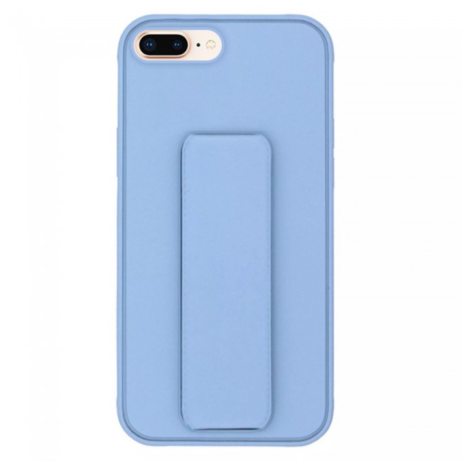 iPhone 7 Plus and iPhone 8 Plus Silicone Cover with 2 in 1 Finger Grip Phone Stand Proguard Case by Margoun - Blue
