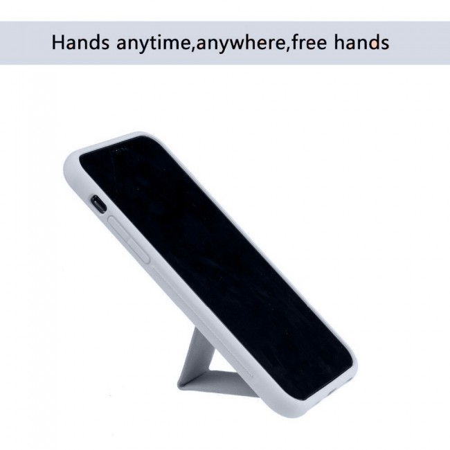 iPhone 7 Plus and 8 Plus New Margoun Silicone Cover with 2 in 1 Finger Grip and Phone Stand - Grey