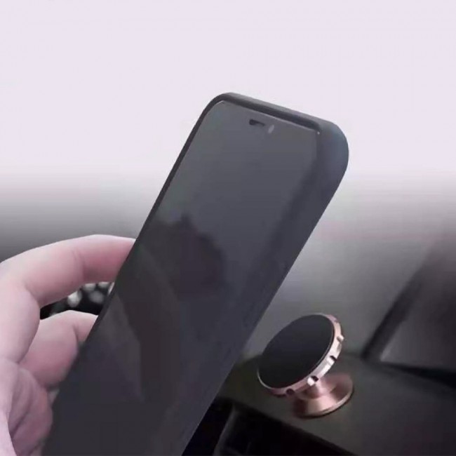 iPhone XS Max - New Margoun Silicone Cover with 2 in 1 Finger Grip and Phone Stand - Black