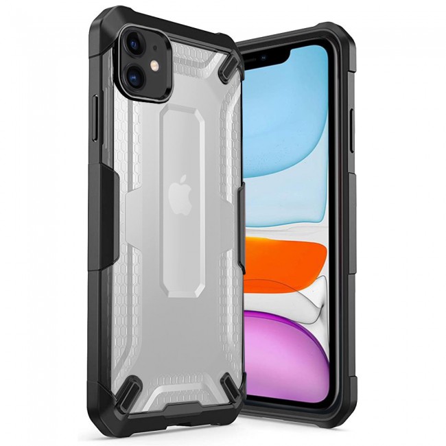 iphone 11 Heavy Duty Rugged Armor Case Cover-Clear