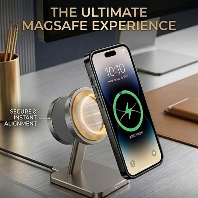 MARGOUN MagSafe Magnetic Clear for iPhone 14 Pro Case – Slim Shockproof Protective Cover with Bumper and Camera Lens Protection - Black