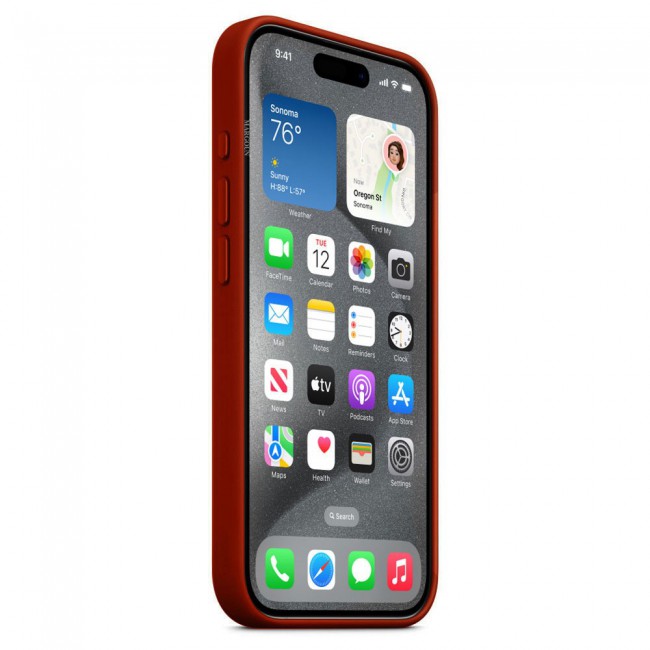 MARGOUN For iPhone 15 Pro Max Finewoven Case Compatible with MagSafe Shockproof Protective Slim Cover (Orange)