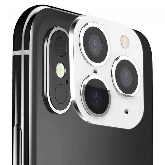 IPhone X Change to iPhone 11 Pro Camera Metal Glass Lens Cover - Black , Gold , Silver , Green