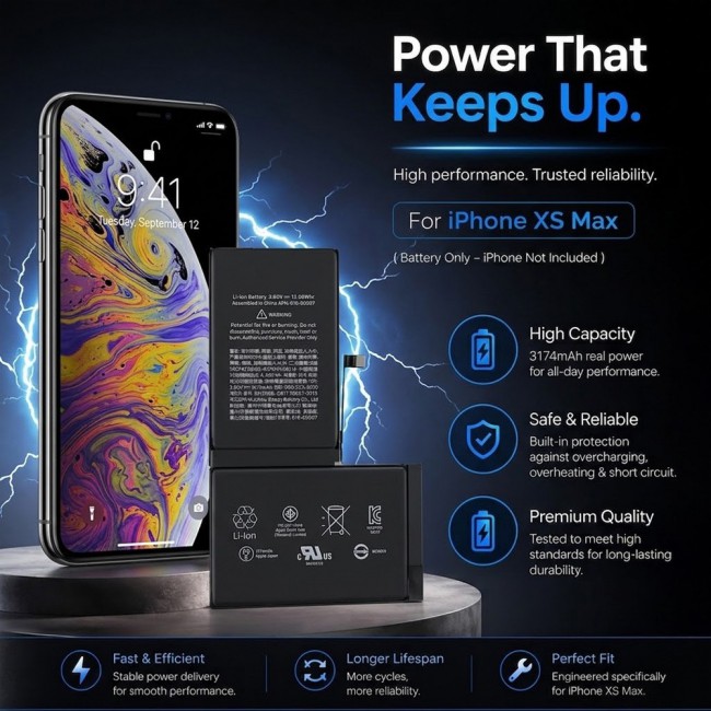 Margoun Replacement Battery for iPhone XS Max, High Capacity Li-ion Internal Battery Cell