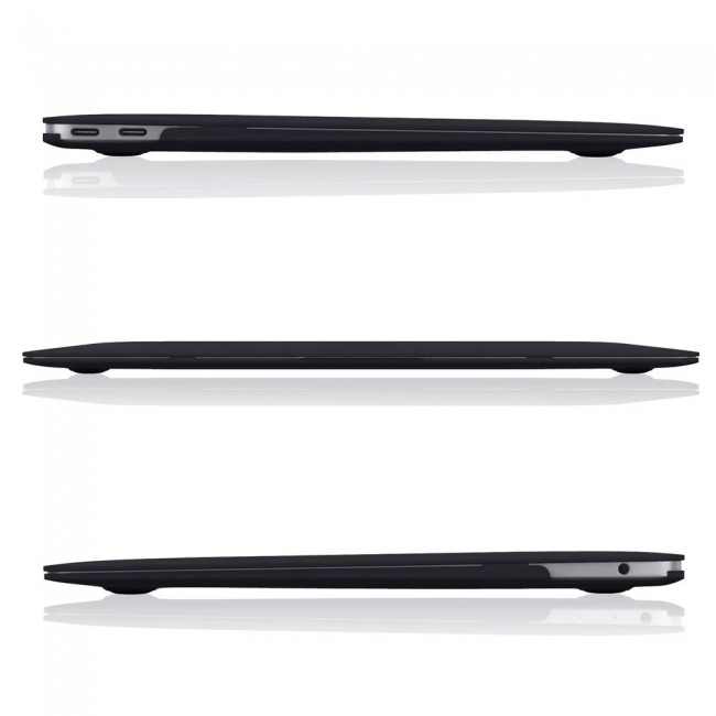 MacBook Air 13.3 inch A1932 A2179 Case Cover and Keyboard Protector Skin - Black