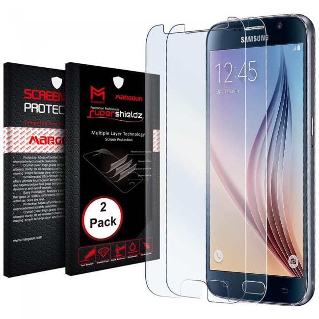 Margoun 2Pack Super Shieldz Screen Protector for Samsung Galaxy S6 - Clear