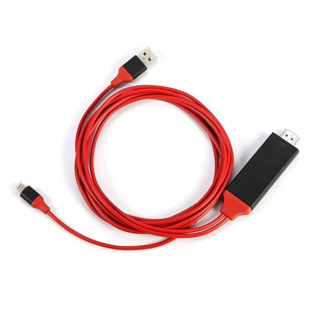 Margoun Lightning to HDTV HDMI Adapter Cable for Samsung Q9FN Q900R Q8FN QLED TV - 2M