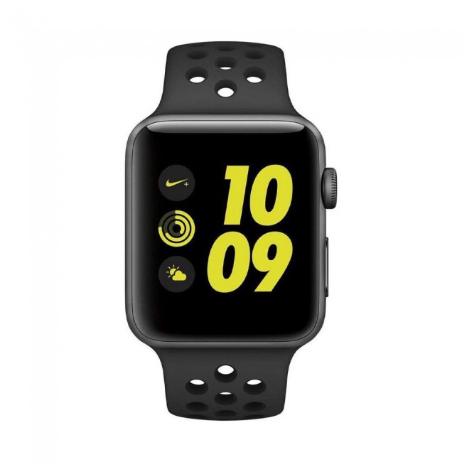 Apple Watch Band 38-40-41mm Silicone Nike Design Strap Henlein Series by Margoun - Black Black