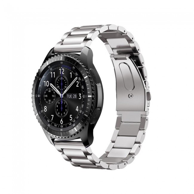 Margoun 22mm Stainless Steel Buckle Watch Band for Samsung Gear S3 Frontier and Classic - Silver