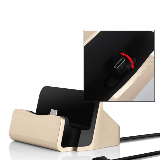 Margoun Type-C Desktop Charger for Smartphones - Gold
