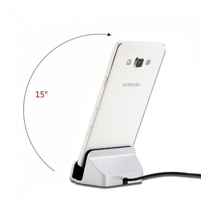 Margoun Type-C Desktop Charger for Smartphones - Silver