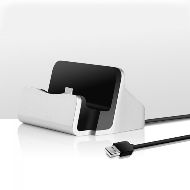 Margoun Type-C Desktop Charger for Smartphones - Silver