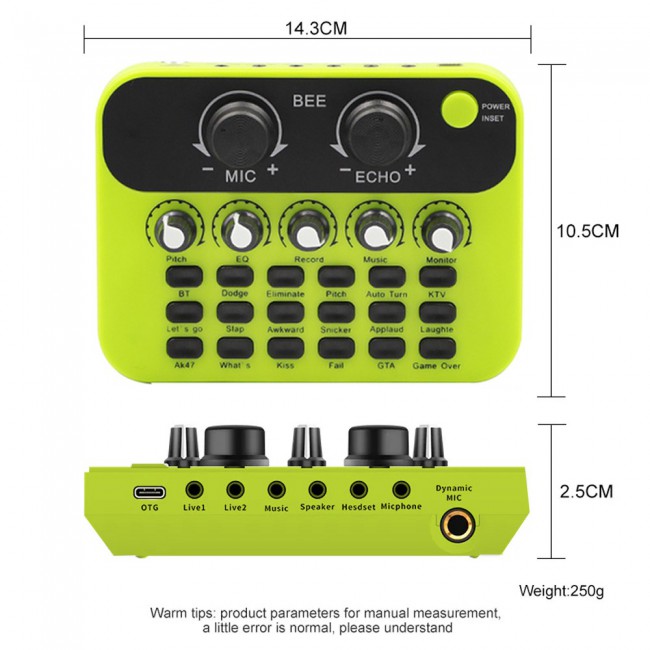MARGOUN Professional Condenser Microphone Set Green