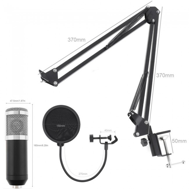 MARGOUN Professional Condenser Microphone Set White
