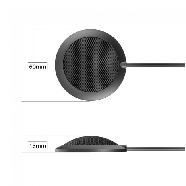 MARGOUN Round Microphone Portable 360° Omnidirectional Multimedia Condenser PC Mic