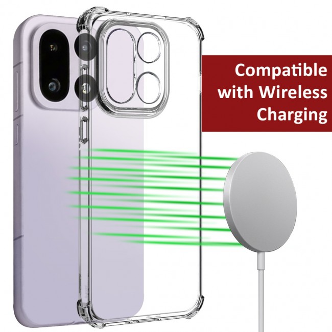 MARGOUN Compatible With OnePlus 15 Case Bumper Soft TPU 6.7 inch Cover Airbag Corner Anti-Fall Flexible Phone Case Clear