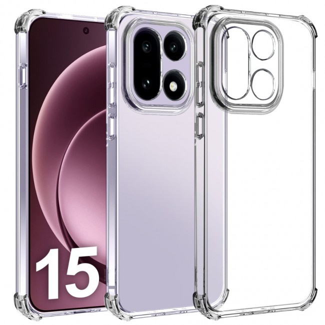 MARGOUN Compatible With OnePlus 15 Case Bumper Soft TPU 6.7 inch Cover Airbag Corner Anti-Fall Flexible Phone Case Clear