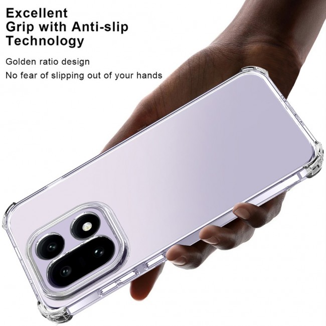 MARGOUN Compatible With OnePlus 15 Case Bumper Soft TPU 6.7 inch Cover Airbag Corner Anti-Fall Flexible Phone Case Clear
