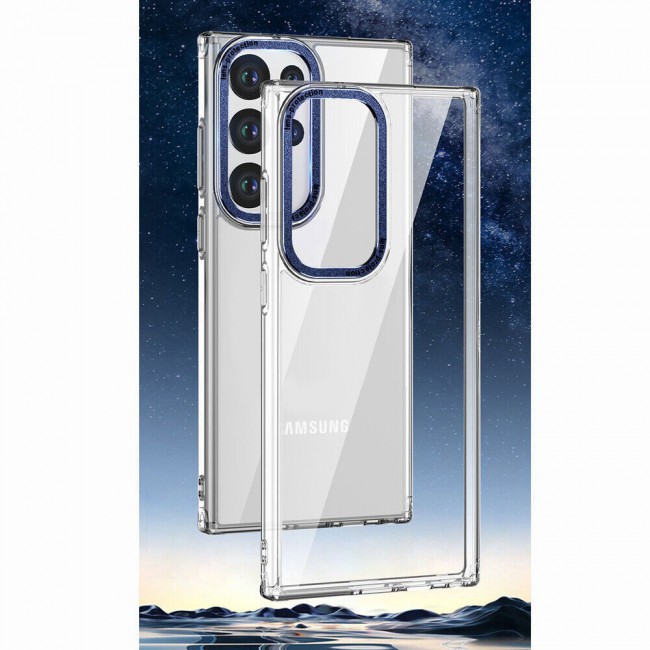 MARGOUN 5 Packs For Samsung Galaxy S23 Ultra Clear Case With 2 Screen Protectors and 2 Camera Lens Protectors/Blue