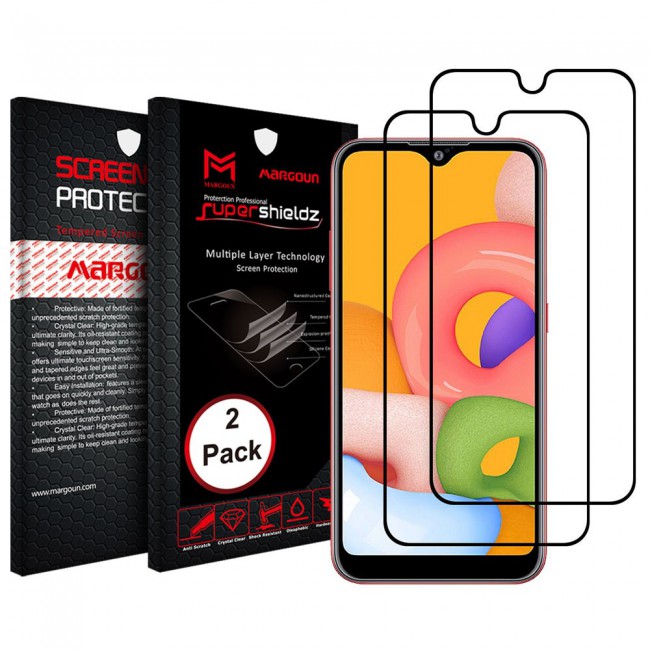 Samsung Galaxy A01 Screen Protector 3D Glass 2-Pack Super Shieldz Margoun